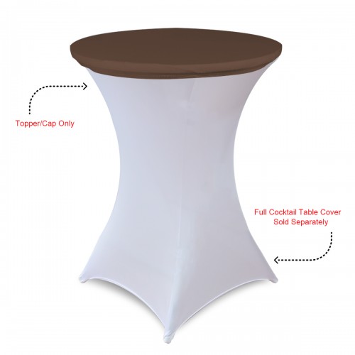 30 Inch Stretch Spandex Table Topper/Cap Chocolate 
