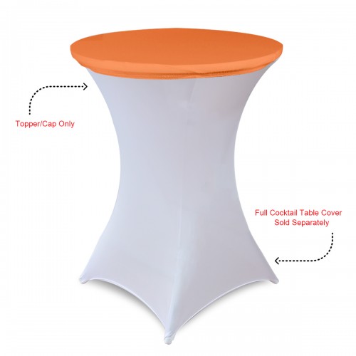 30 Inch Stretch Spandex Table Topper/Cap Orange 