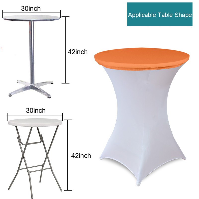30 Inch Stretch Spandex Table Topper/Cap Orange 
