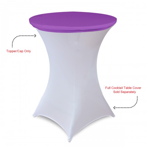 30 Inch Stretch Spandex Table Topper/Cap Purple