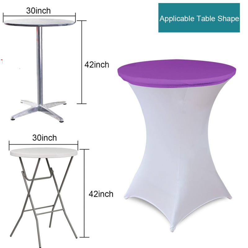 30 Inch Stretch Spandex Table Topper/Cap Purple 