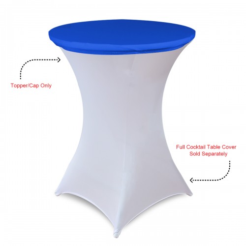 30 Inch Stretch Spandex Table Topper/Cap Royal Blue 