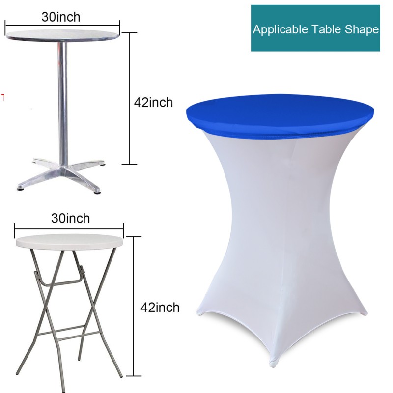 30 Inch Stretch Spandex Table Topper/Cap Royal Blue 