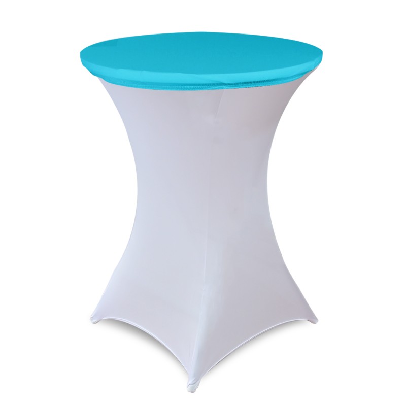 30 Inch Stretch Spandex Table Topper/Cap Turquoise 