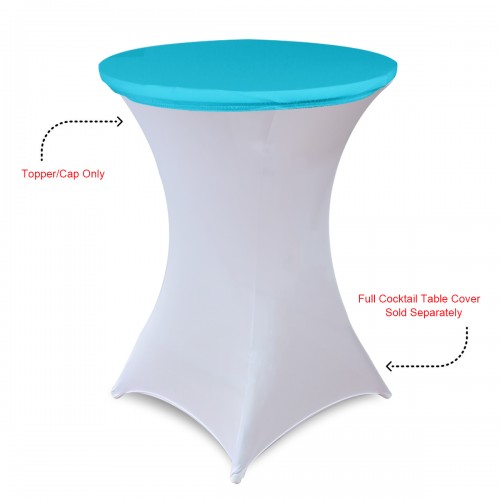 30 Inch Stretch Spandex Table Topper/Cap Turquoise 
