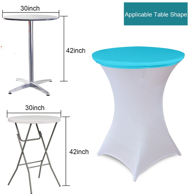 30 Inch Stretch Spandex Table Topper/Cap Turquoise 