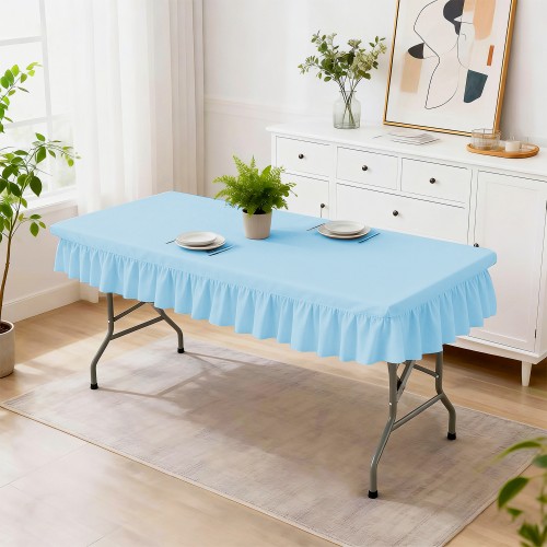 6ft Light Bule Stretch Tablecover 