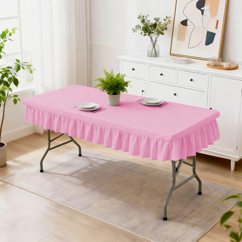 6ft Pink Stretch Tablecover 