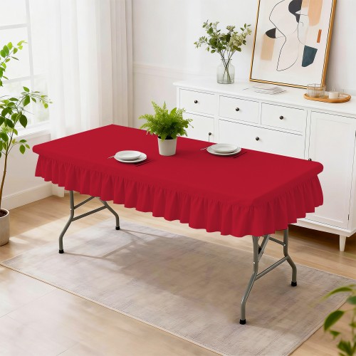 6ft Red Stretch Tablecover 