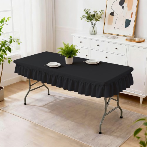 6ft Black Stretch Tablecover 
