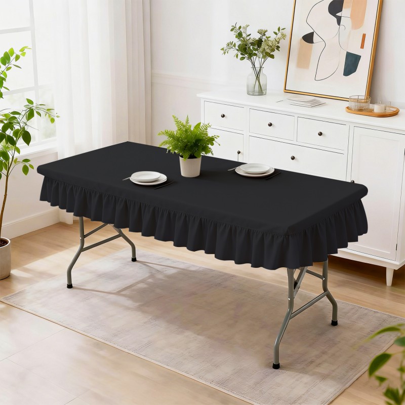 6ft Black Stretch Tablecover 